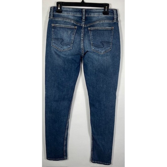 Silver Jeans Co. Womens 29x31 Avery High Rise Curvy Fit Straight Leg-1078 - Picture 2 of 8